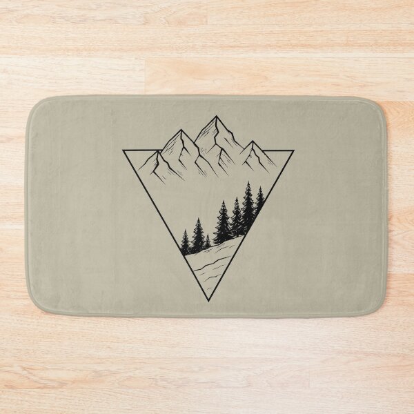 Item preview, Minimalist mountain triangle and forest Vintry off designed and sold by VintryOff.