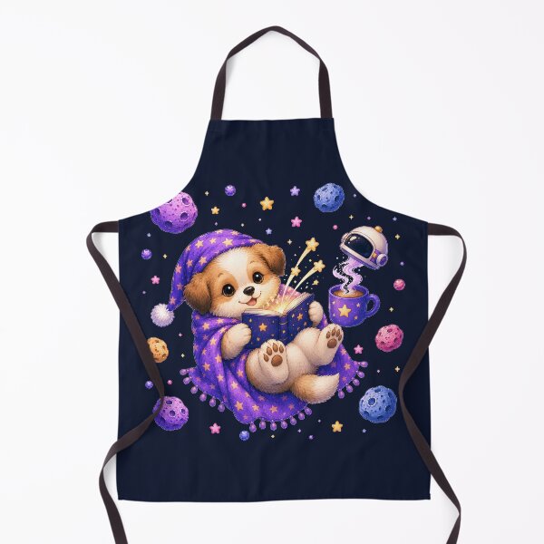 Item preview, Cute Kawaii Dog Reading a Book in Open Space designed and sold by Seculinator.