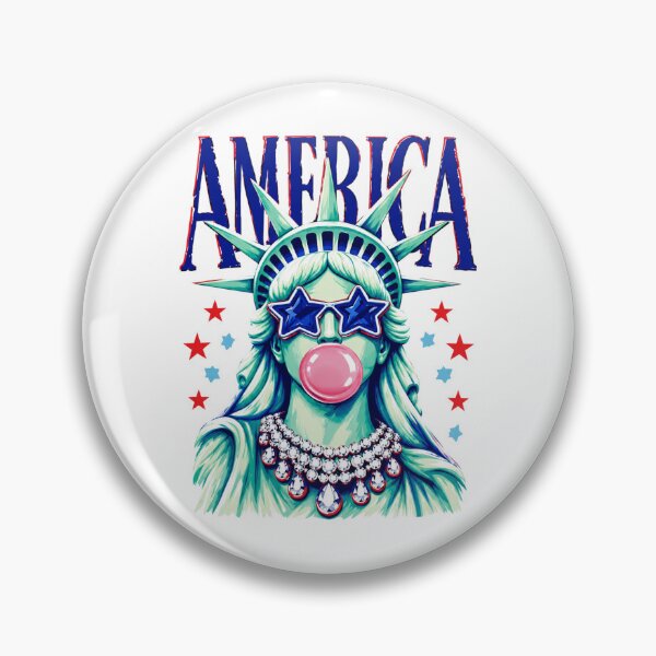 Item preview, America Statue Of Liberty Blowing Bubble Gum 4th Of July designed and sold by SweetCornrrFun.