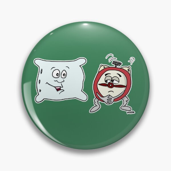 Item preview, Funny Pillow and Alarm Clock Sleep Pun | Sarcastic Morning Routine Art designed and sold by MyxaART.