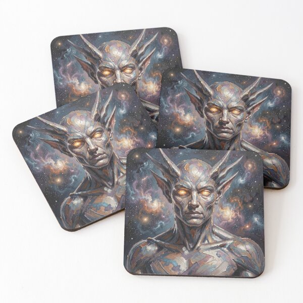 Item preview, Cosmic impasto portrait of an ancient celestial being made of dust, mists, and galactic energy designed and sold by FotoworldEdel.