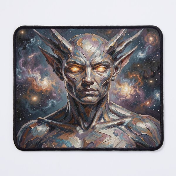 Item preview, Cosmic impasto portrait of an ancient celestial being made of dust, mists, and galactic energy designed and sold by FotoworldEdel.