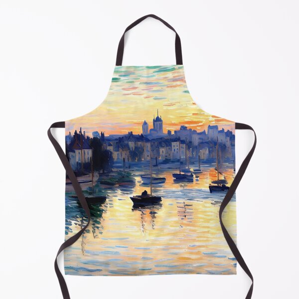 Item preview, Port of Dieppe at Evening: Impression of Harbor Lights designed and sold by artdesignsnow.