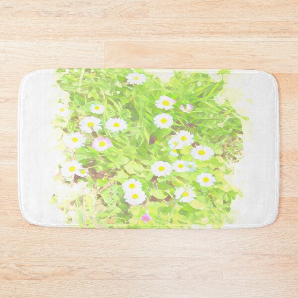Item preview, Soft Pastel Wild Daisy Meadow Watercolor Vignette designed and sold by BalkanBloom.