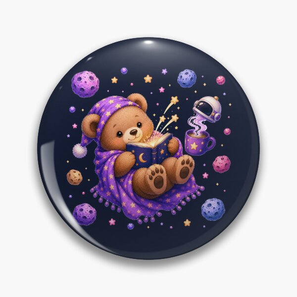 Item preview, Cute Kawaii Bear Reading a Book in Open Space designed and sold by Seculinator.