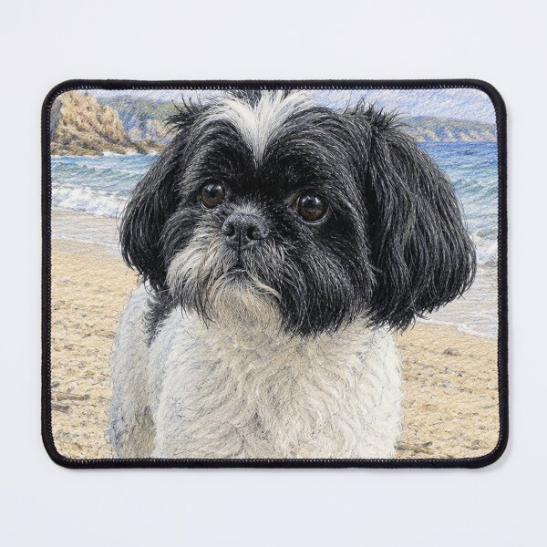 Item preview, of Shih Tzu on the beach designed and sold by lots-of-dogs.