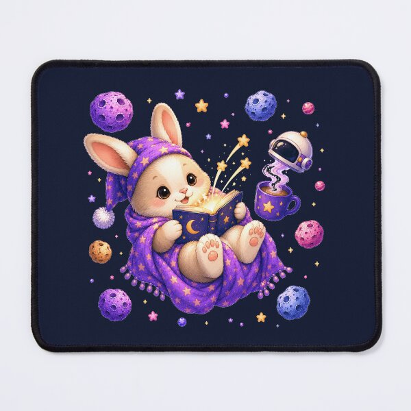 Item preview, Cute Kawaii Bunny Reading a Book in Open Space designed and sold by Seculinator.