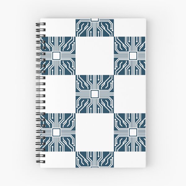 Item preview, Futuristic Tech Microchip Checkerboard Seamless Pattern in Teal Circuit Board designed and sold by Longsilp.