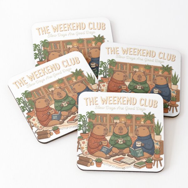 Item preview, The Weekend Club Capybara Shirt | Cozy Animal Book Lover Sweatshirt | Slow Living Nature Graphic Tee designed and sold by TheCosyCarriage.