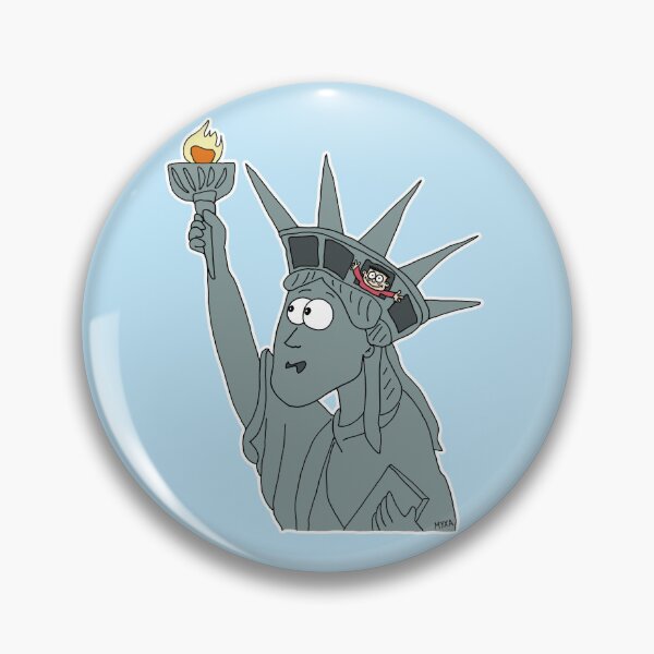 Item preview, Funny Statue of Liberty Tourist Sticker | Cute New York Travel Humor designed and sold by MyxaART.