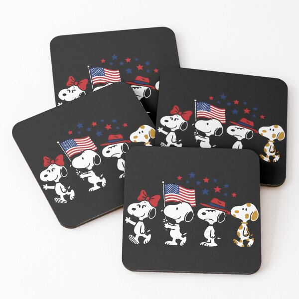 Item preview, Snoopy Peanuts Patriotic American Flag March designed and sold by LysiTHWIP.