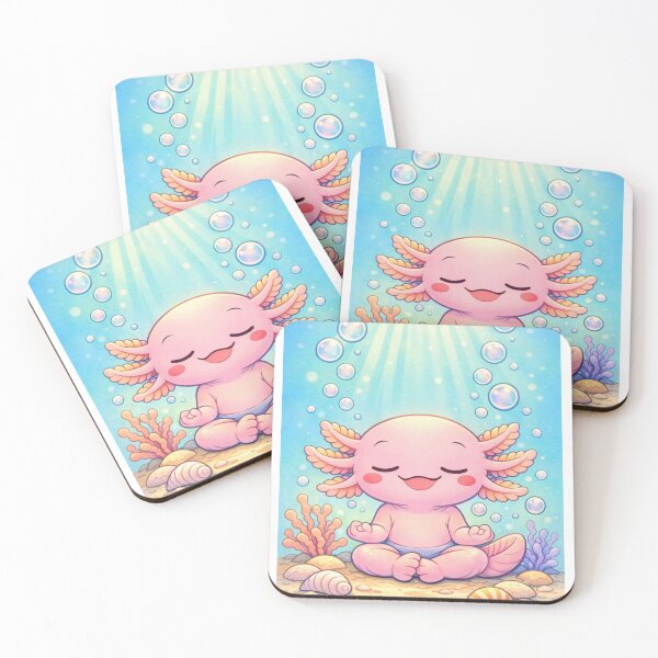 Item preview, Axolotl Zen Moment - Underwater Meditation designed and sold by ImagineNature.