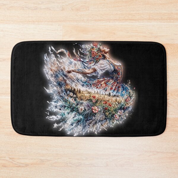 Item preview, Poland folk dancer double exposure nature floral landscape folklore digital artwork / domin dejco.art designed and sold by dejco.art.