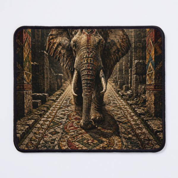 Item preview, HardTech Founder Focus Elephant Basalt Stone Art designed and sold by SavannaStrikes.