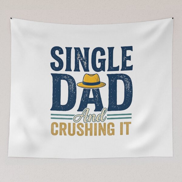 Item preview, Single Dad Crushing design- Funny Vintage Father’s Day Gift designed and sold by SideKickCreates.