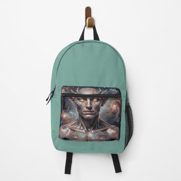 Item preview, Cosmic portrait of an ancient being made of stardust, nebulae, and galactic energy in impasto. designed and sold by FotoworldEdel.