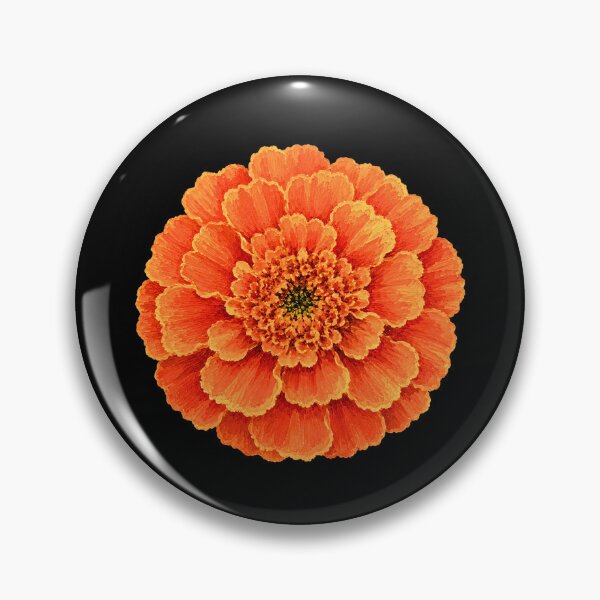 Item preview, Orange Marigold Acrylic Painting | Vibrant Botanical Flower Art designed and sold by ColorSplash123.