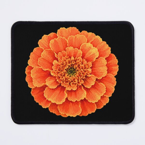 Item preview, Orange Marigold Acrylic Painting | Vibrant Botanical Flower Art designed and sold by ColorSplash123.