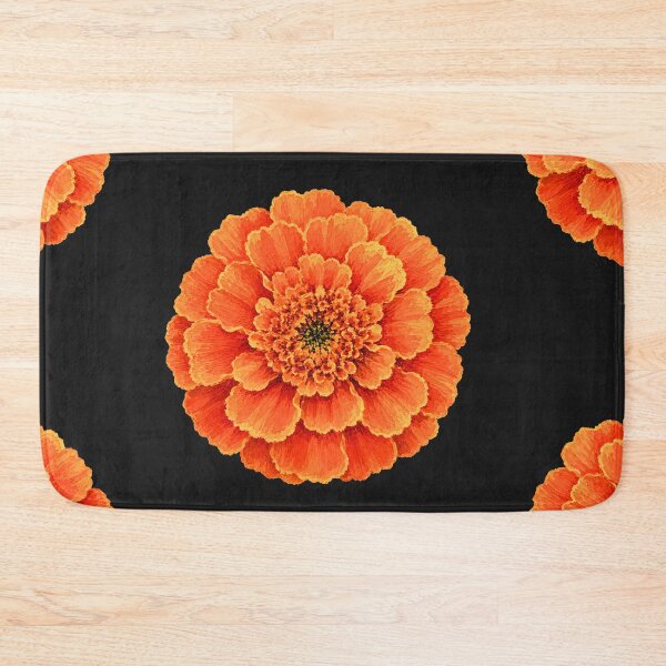 Item preview, Orange Marigold Acrylic Painting | Vibrant Botanical Flower Art designed and sold by ColorSplash123.