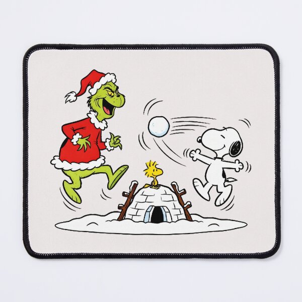 Item preview, Grinch Snoopy Woodstock Snowball Fight Christmas Holiday designed and sold by LysiTHWIP.