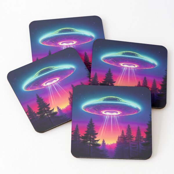 Item preview, A UFO flies over the forest at night designed and sold by PawelZmich.