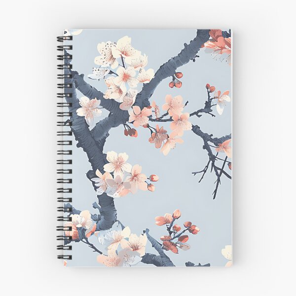 Item preview, Sora Sakura - Serene Blue Japanese Blossom Pattern designed and sold by KaitoJapanDesign.