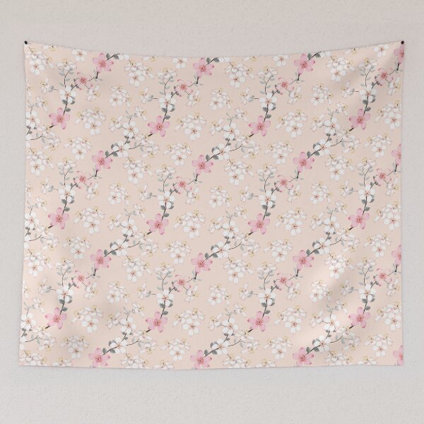 Item preview, Shiroi to Pinku Sakura - Pastel Blossom Pattern designed and sold by KaitoJapanDesign.