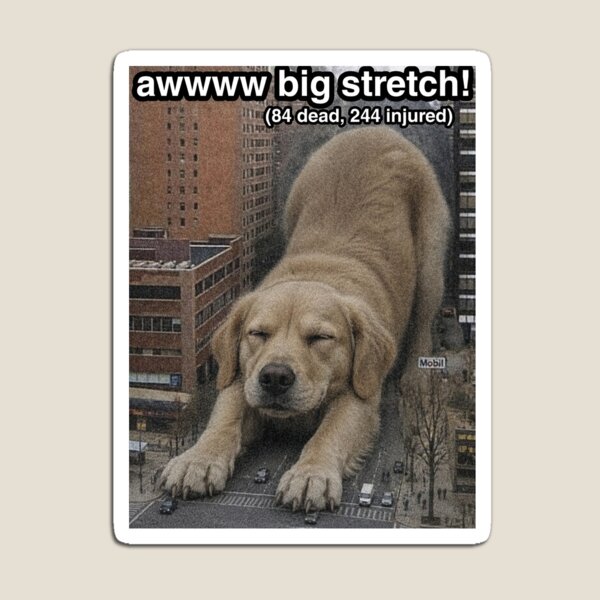 Item preview, Giant Golden Retriever Big Stretch City designed and sold by Flying Doggo.