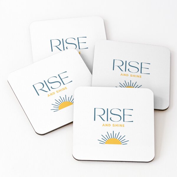 Item preview, Rise and Shine - Motivational Sunrise Typography designed and sold by Quiethorizonlab.