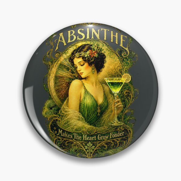 Item preview, Absinthe Makes the Heart Grow Fonder | Art Nouveau Belle Époque Vintage Poster designed and sold by Sanctum Icons.
