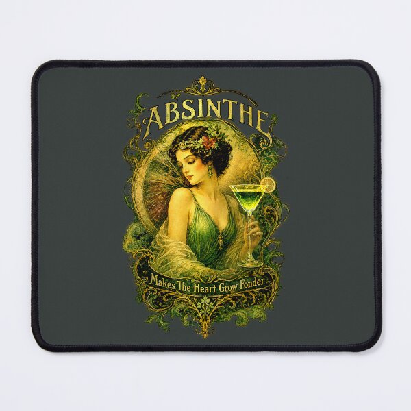 Item preview, Absinthe Makes the Heart Grow Fonder | Art Nouveau Belle Époque Vintage Poster designed and sold by Sanctum Icons.