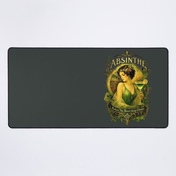 Item preview, Absinthe Makes the Heart Grow Fonder | Art Nouveau Belle Époque Vintage Poster designed and sold by Sanctum Icons.