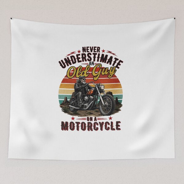 Item preview, Never Underestimate An Old Guy On A Motorcycle  designed and sold by belladesign7.