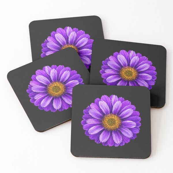 Item preview, Purple Aster Acrylic Painting | Vibrant Botanical Flower Art designed and sold by ColorSplash123.