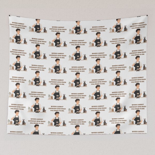 Item preview, Words Cannot Espresso How Much You Mean To Me - Romantic Coffee Pun designed and sold by Latitude 1°N.