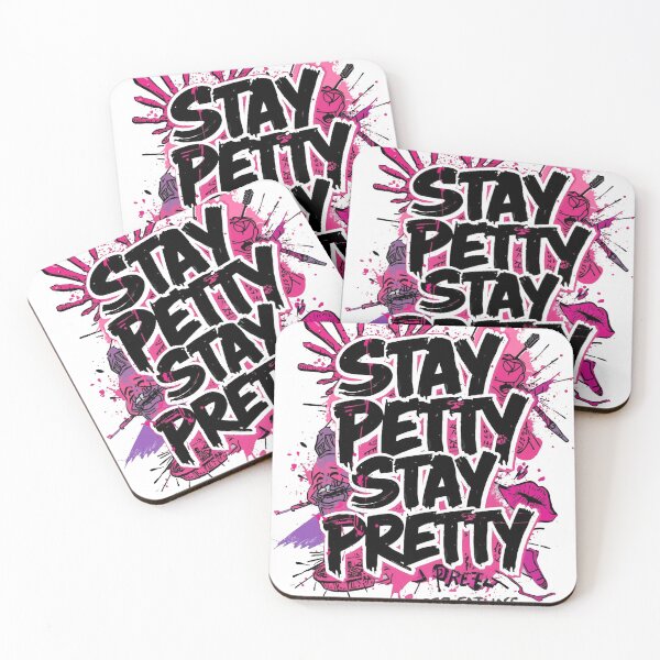 Item preview, Stay Petty Stay Pretty Neon Pink Grunge Graffiti Sarcastic Quote designed and sold by ConfuseLab Alt.