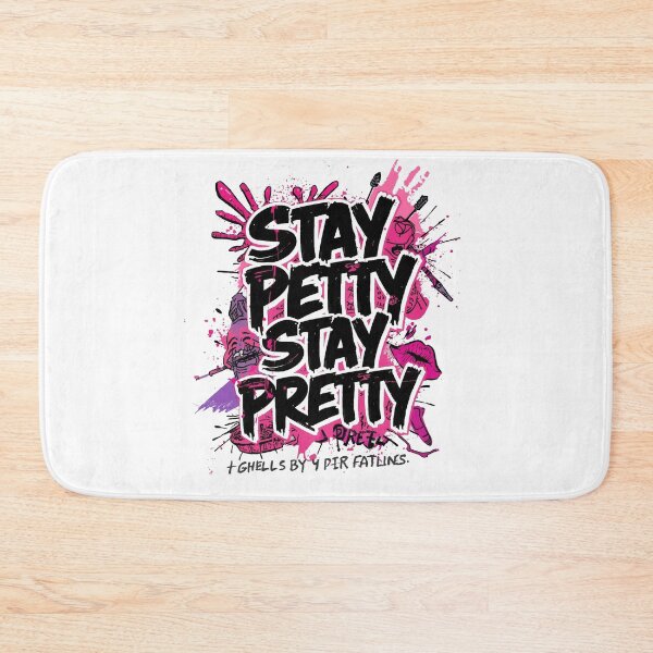 Item preview, Stay Petty Stay Pretty Neon Pink Grunge Graffiti Sarcastic Quote designed and sold by ConfuseLab Alt.