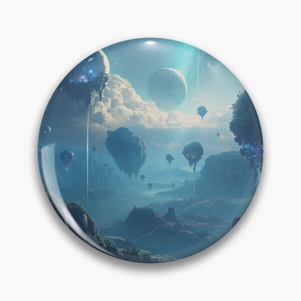 Item preview, Floating Infinity Islands Bioluminescent Alien Fantasy Landscape designed and sold by Luminous Wilds.