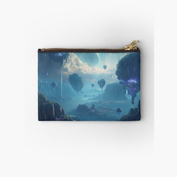 Item preview, Floating Infinity Islands Bioluminescent Alien Fantasy Landscape designed and sold by Luminous Wilds.