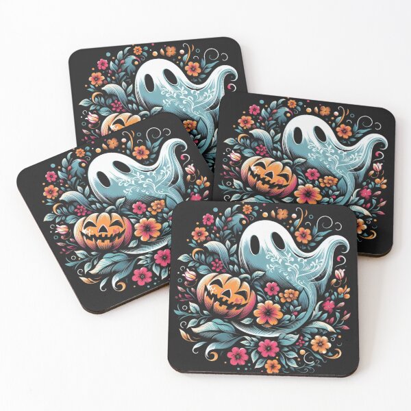 Item preview, Floral Ghost and Pumpkin Halloween designed and sold by BriSher.