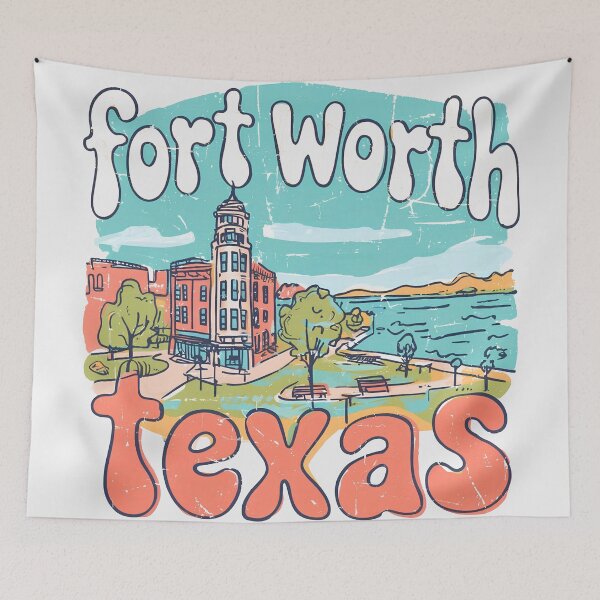 Item preview, Fort Worth Texas Cute Skyline Pastel City designed and sold by HowToCanadian.
