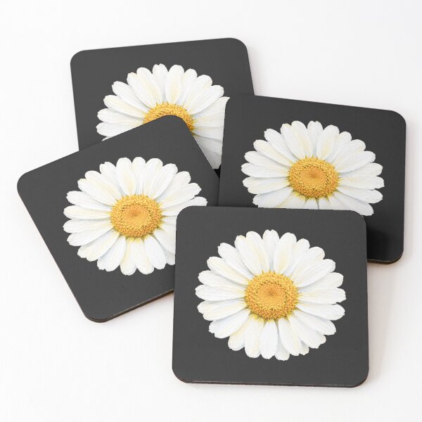Item preview, White Daisy Acrylic Painting | Elegant Botanical Flower Art designed and sold by ColorSplash123.