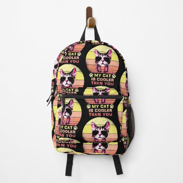 Item preview, My Cat Is Cooler Than You Retro Sunset Feline designed and sold by marke770.