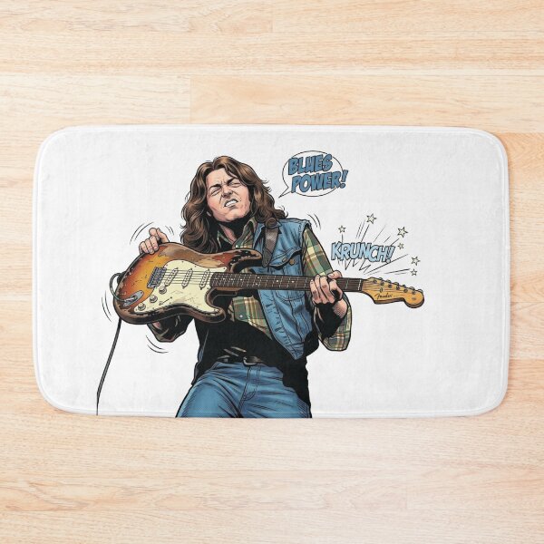 Item preview, Rory Gallagher Blues Power Retro Comic Rock Sticker designed and sold by topprinting.