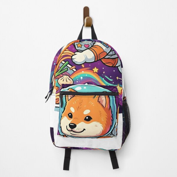 Item preview, Kawaii Shiba Inu Astronaut Eating Ramen in Cosmic Space Galaxy designed and sold by MCV-Designs.