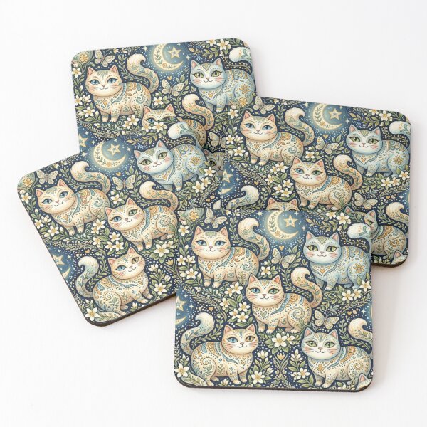 Item preview, Celestial Floral Cat Garden designed and sold by Iampoji.