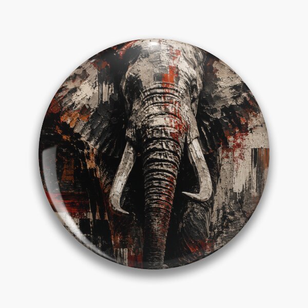 Item preview, Founder Discipline Elephant Brutalist Canvas Print designed and sold by SavannaStrikes.