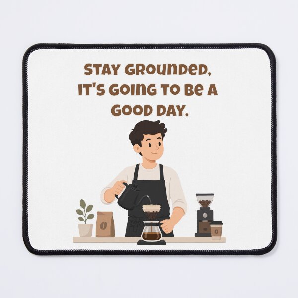 Item preview, Stay Grounded, It's Going To Be A Good Day - Inspirational Coffee Pun designed and sold by Latitude 1°N.