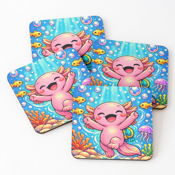 Item preview, Axolotl Joy Splash - Underwater Happiness designed and sold by ImagineNature.