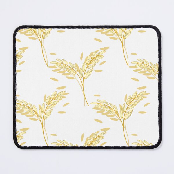 Item preview, Golden rice ears harvest seamless pattern in minimal botanical style designed and sold by Longsilp.